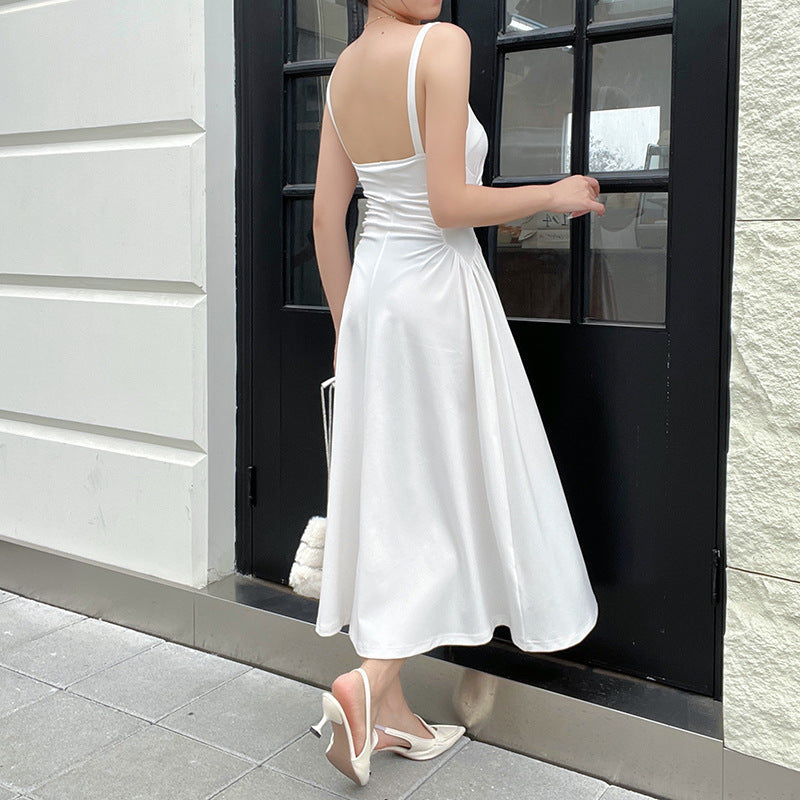 Damen Elegant geschnittenes Maxikleid mit raffinierten Rüschendetails Drune