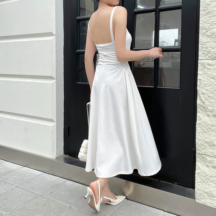 Damen Elegant geschnittenes Maxikleid mit raffinierten Rüschendetails Drune