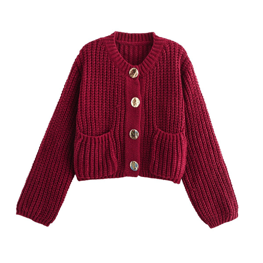 Damen Grobstrick-Pullover mit Taschen und Oversize-Silhouette Drune