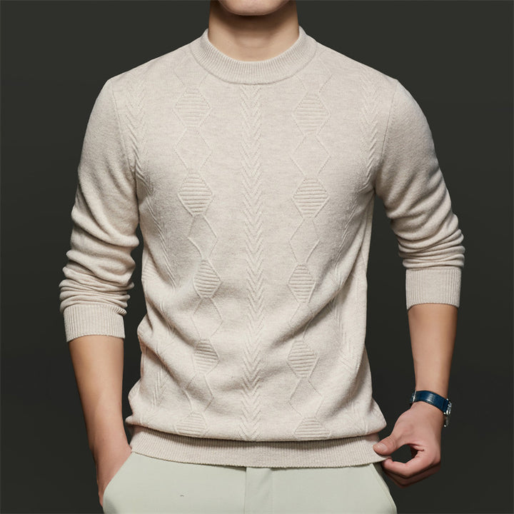 Herren Feinstrickpullover mit modernem Strukturmuster Drune