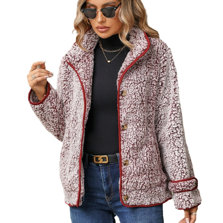 Damen Fleecejacke mit hohem Kragen und kuscheliger Textur Drune