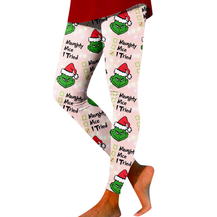 Damen Gemusterte Weihnachtsleggings Drune