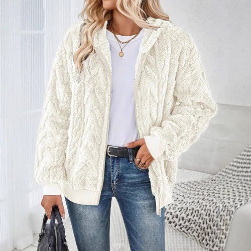 Damen Fleece-Jacke mit Struktur Drune