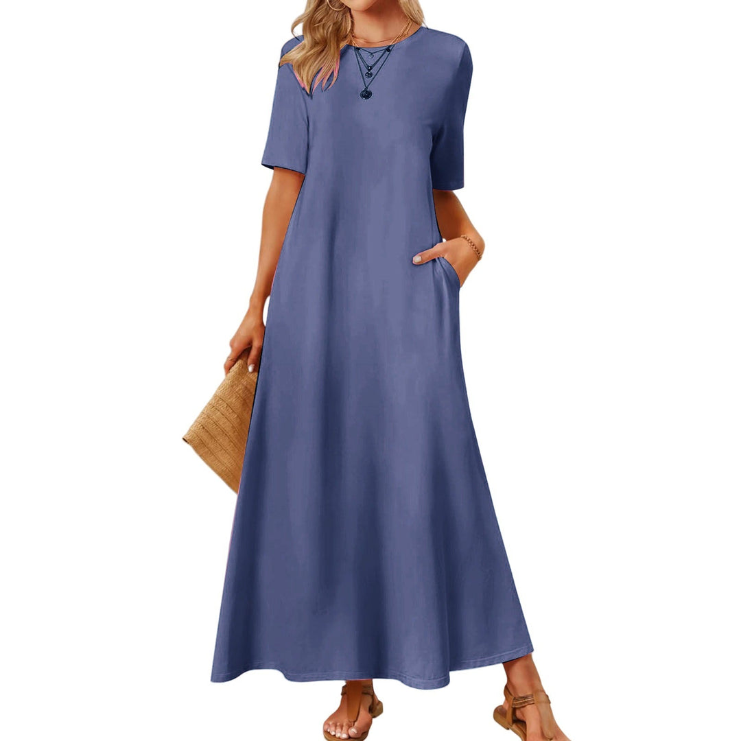 Damen Maxikleid mit lässigem Schnitt und praktischen Taschen Drune