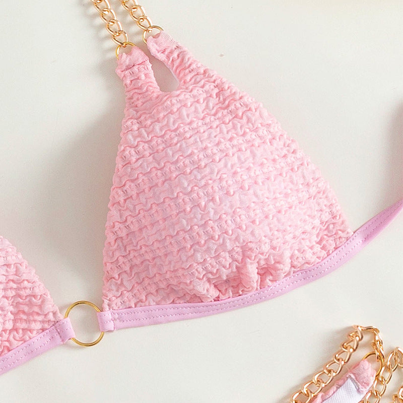 Damen Triangel-Bikini mit eleganten Kettenakzenten Drune