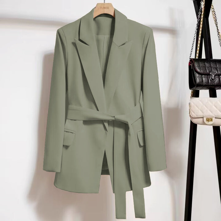 Damen Elegante Wickelblazer mit Gürtel Drune