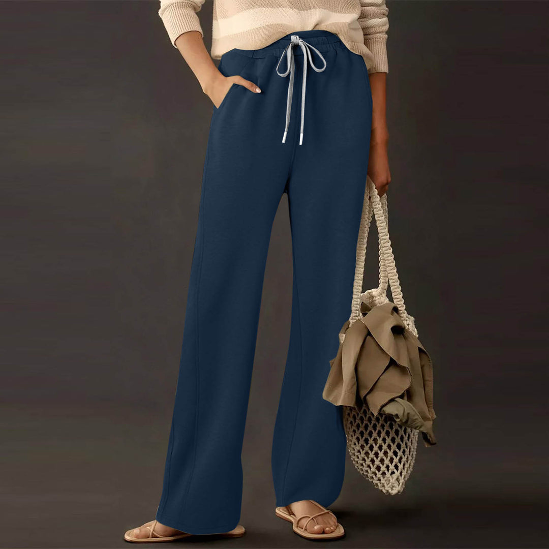 Damen weite Sweathose mit verstellbarem Bund und praktischen Taschen Drune