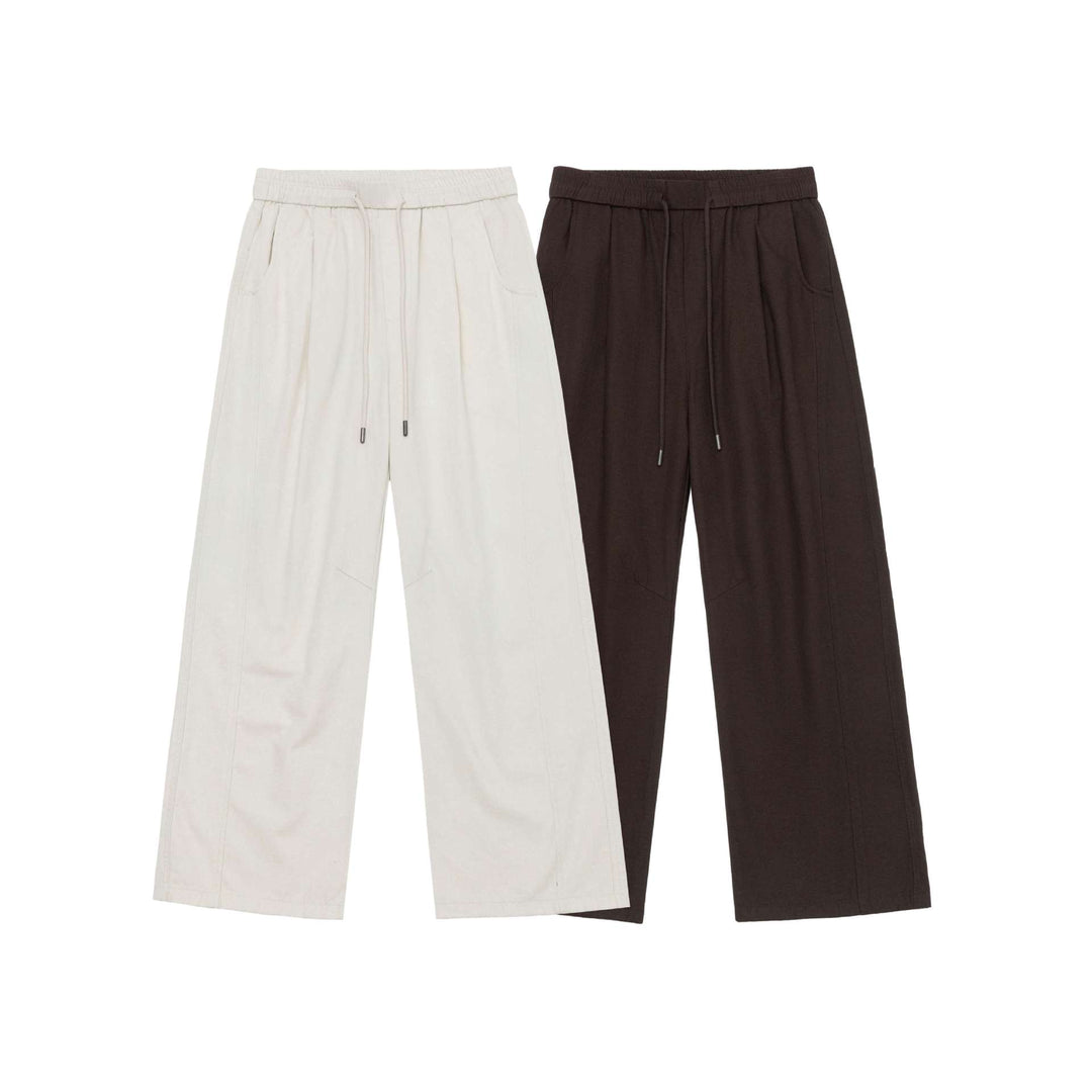 Damen Weite Culotte-Hose aus Baumwollmix mit elastischem Bund und Tunnelzug Drune