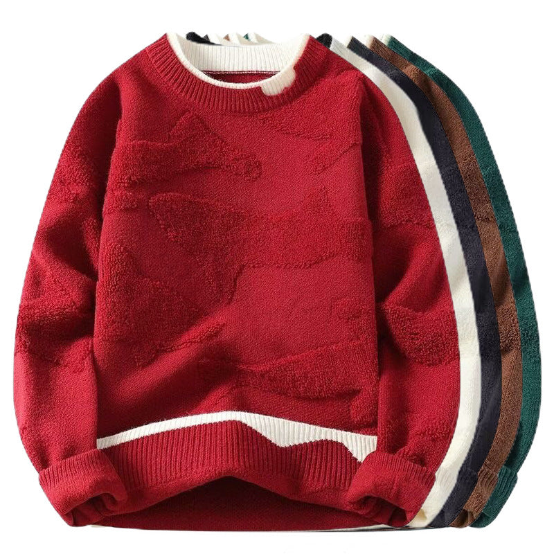 Damen Sportlicher Grobstrickpullover Drune