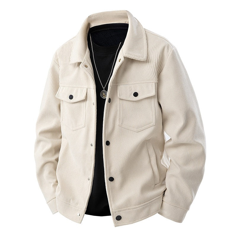 Herren Modische Cordjacke mit Taschen Drune