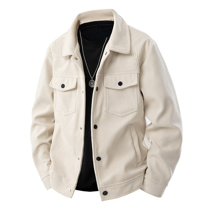 Herren Modische Cordjacke mit Taschen Drune