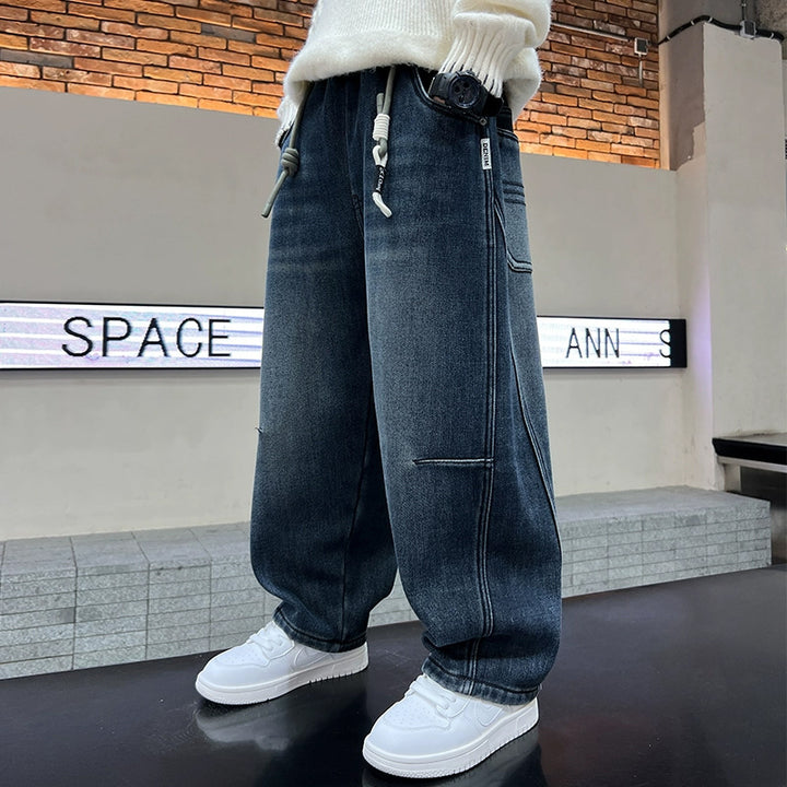 Damen Weite Denim-Hose Drune