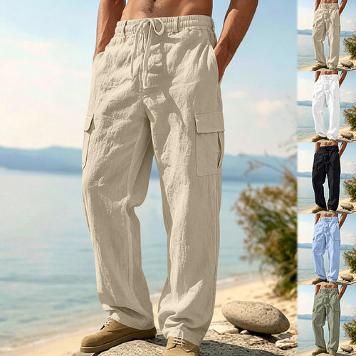 Herren Cargo-Hose mit Kordelzug, weitem Schnitt und aufgesetzten Taschen Drune