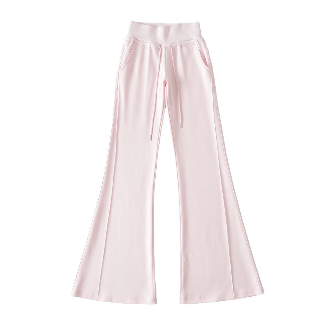 Damen flared Loungehose mit hohem Bund und praktischen Seitentaschen Drune