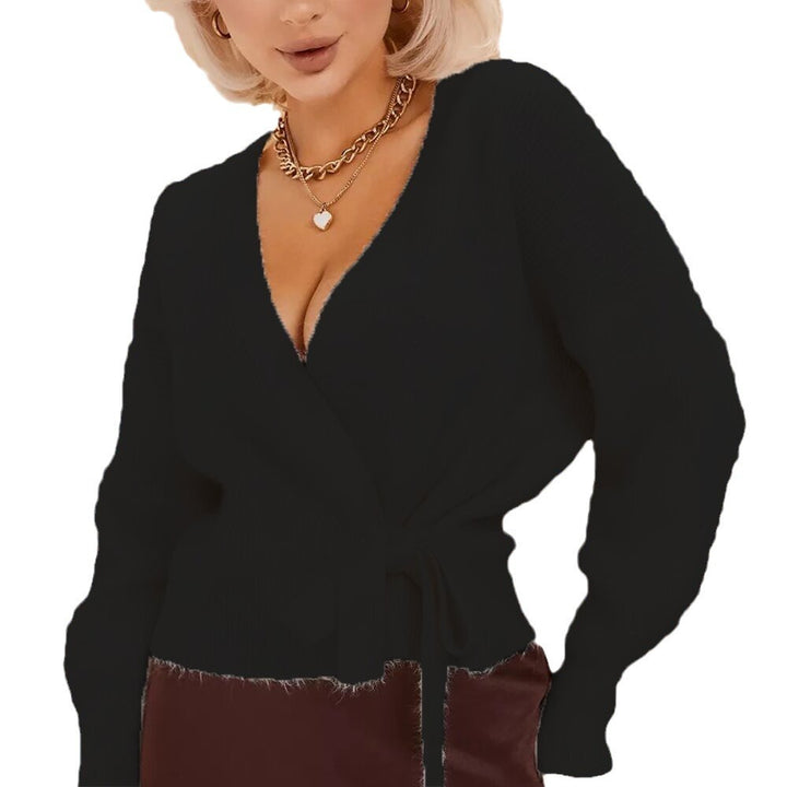 Damen Wickelstrickjacke mit schmeichelndem V-Ausschnitt und komfortablem Schnitt Drune
