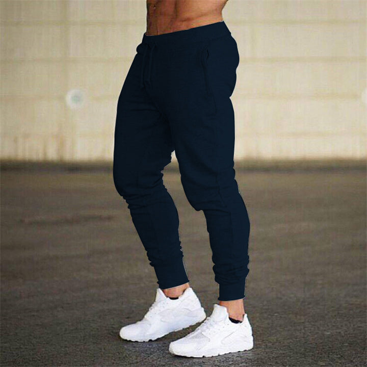 Herren nan eng zulaufende Jogginghose Baumwollmischung mit Bündchen und Kordelzug Drune