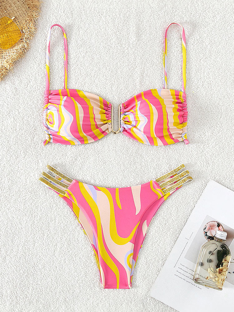 Damen Triangel-Bikini mit raffinierter Rüschendetail und eleganten Akzenten Drune