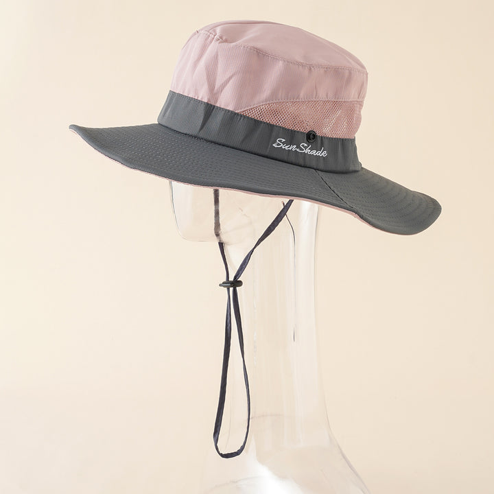 Damen Sonnenschutz-Hut mit verstellbarem Kinnband und atmungsaktiver Netzstruktur Drune
