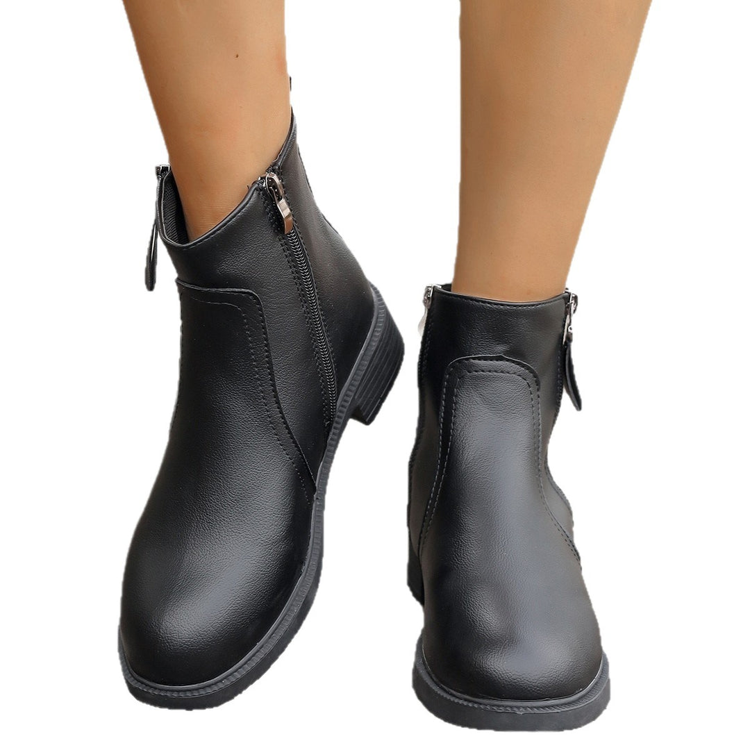 Damen Elegante Stiefeletten mit Reißverschluss und modischem Design Drune