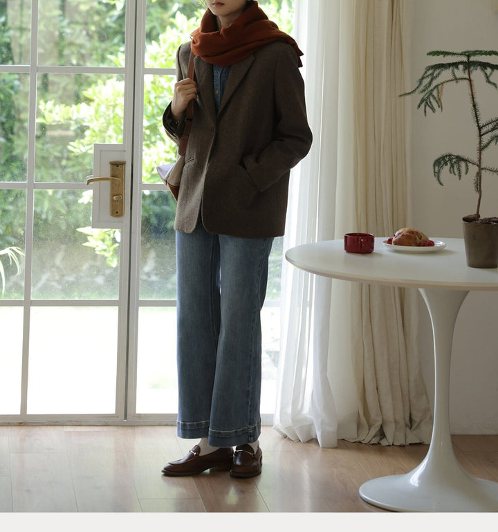 Damen Elegante und lässige Blazerjacke Drune