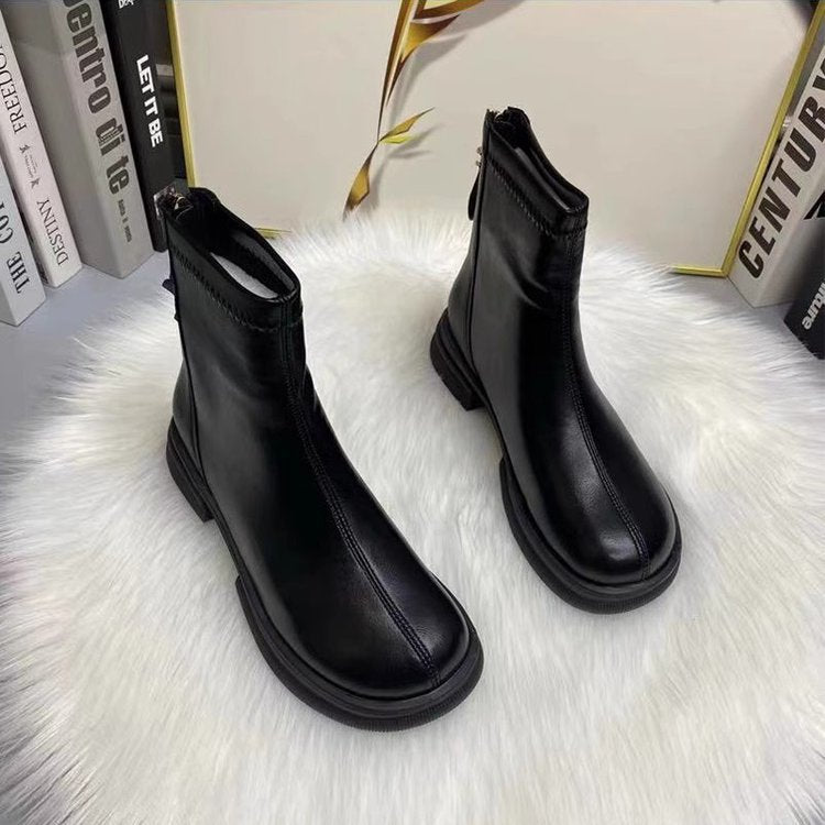 Damen Modische Stiefeletten mit elegantem Reißverschluss Drune