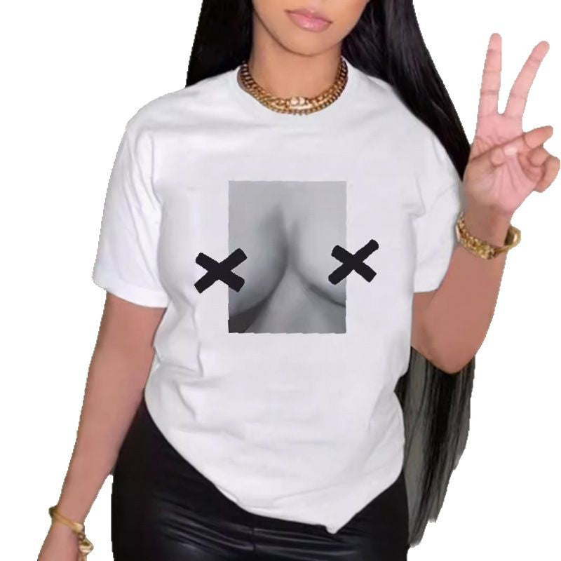 Damen T-Shirt mit innovativem Grafikdesign Drune