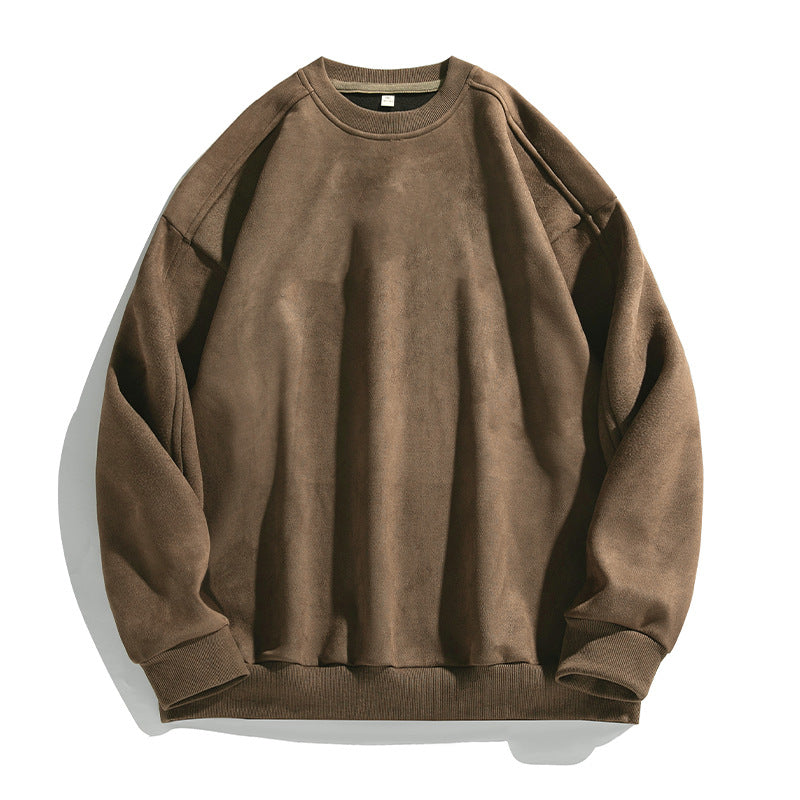 Unisex Puristisches Oversize-Rundhals-Sweatshirt mit Drop-Shoulder und gebürstetem Innenfutter Drune