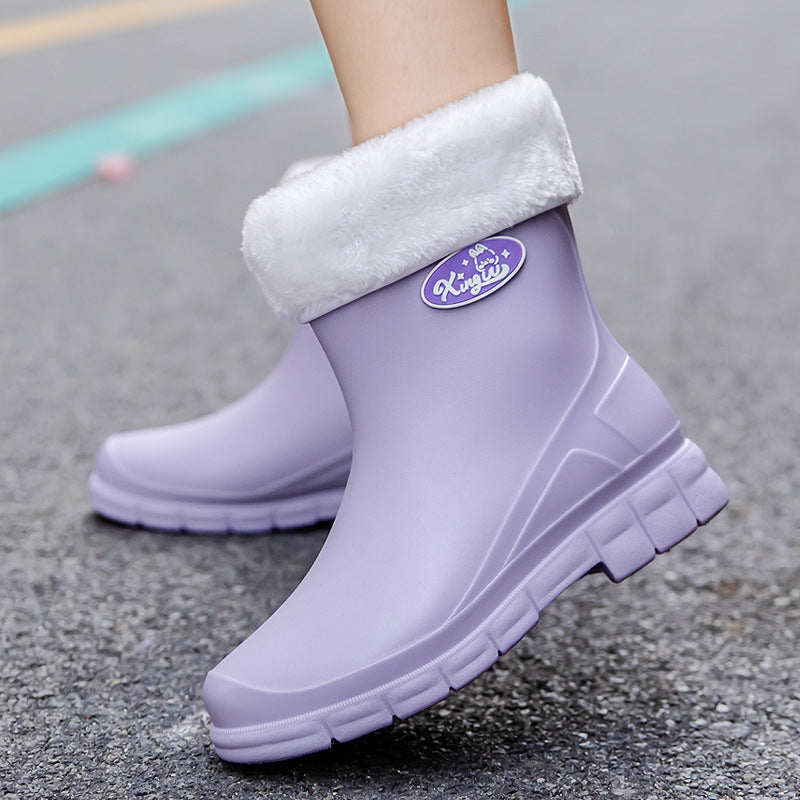 Damen Wasserdichte EVA-Ankle-Gummistiefelette mit rutschfester Profilsohle Drune