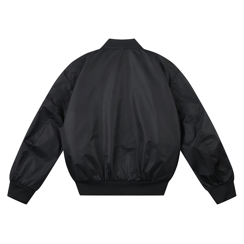 Herren  leichte Nylon Bomberjacke mit geripptem Kragen, Bündchen, Saum und Ärmeltasche mit Reißverschluss Drune