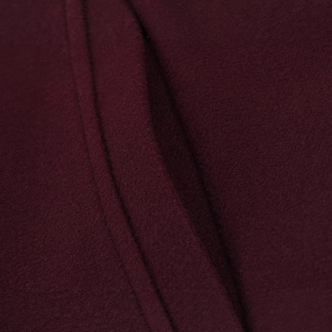 Damen Kurze Boxy-Wollmix-Jacke mit Rundhalsausschnitt und Zierknopfleiste Drune