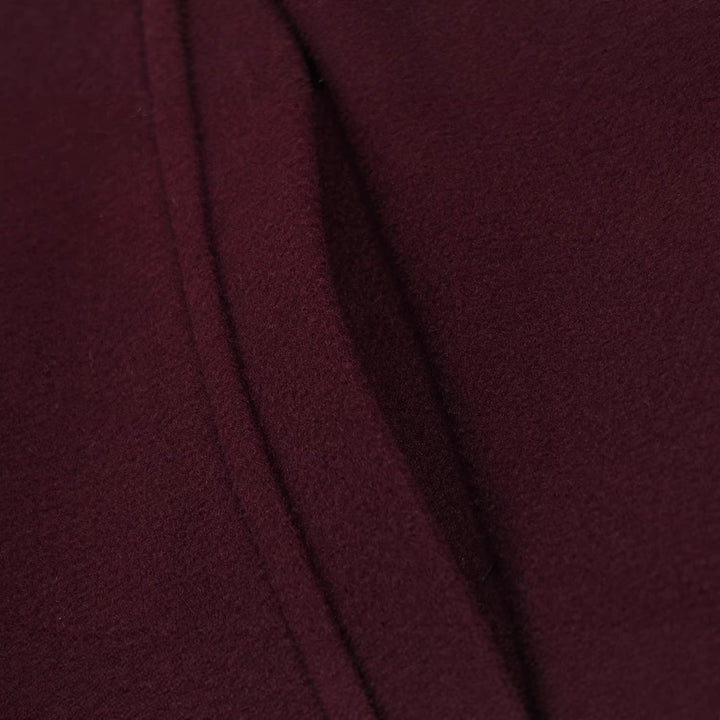Damen Kurze Boxy-Wollmix-Jacke mit Rundhalsausschnitt und Zierknopfleiste Drune