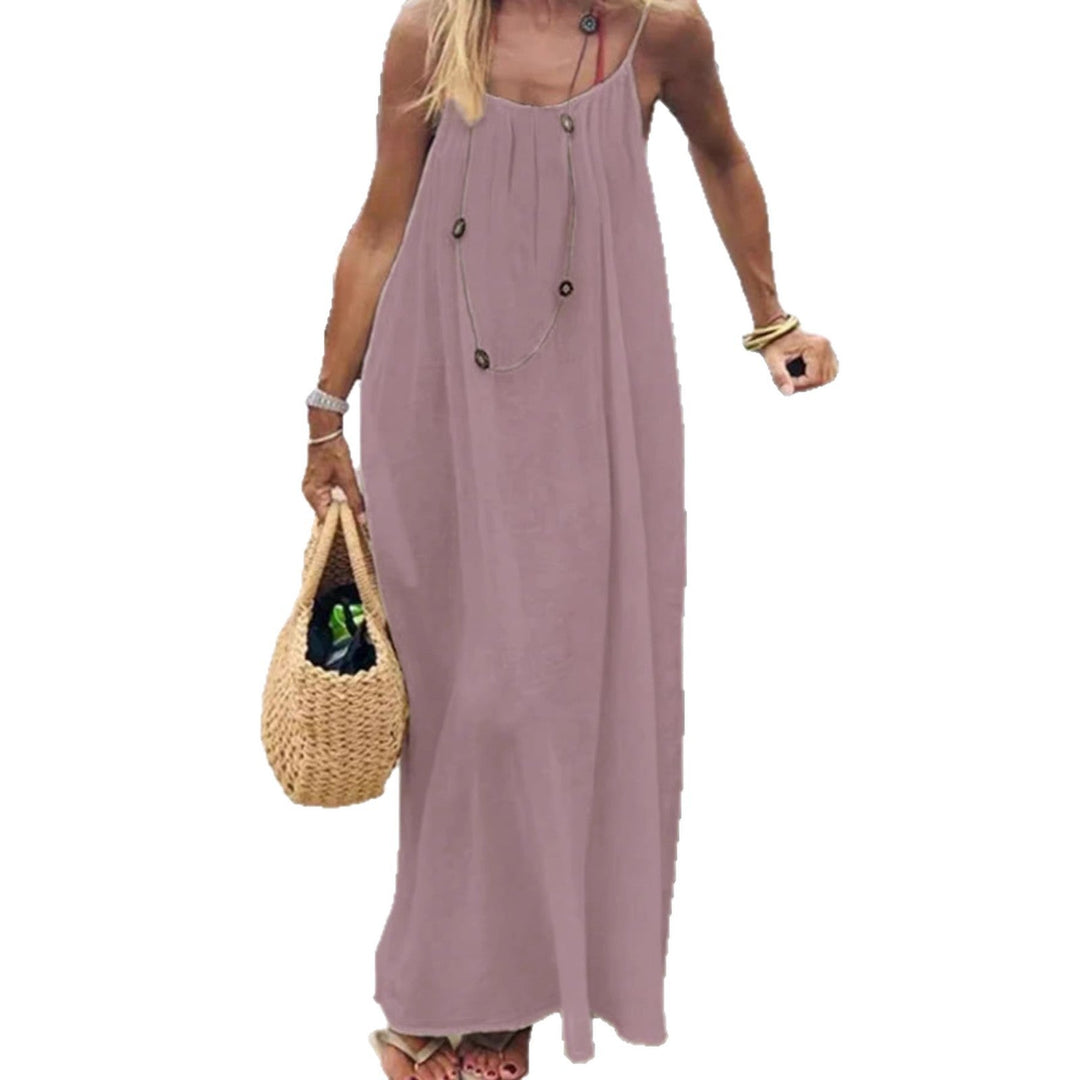 Damen Maxikleid mit tiefem Rücken Drune