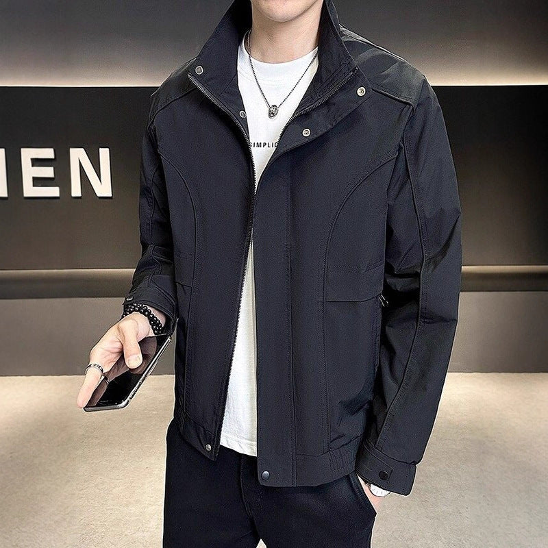 Herren Freizeitjacke mit hohem Kragen Drune
