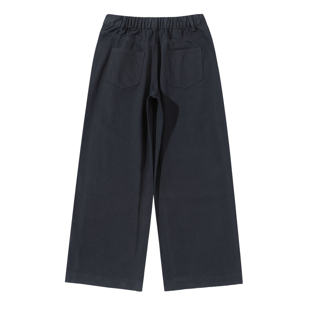 Damen High‑Waist Culotte‑Hose aus Baumwoll‑Twill mit durchgehender Mittelnaht Drune