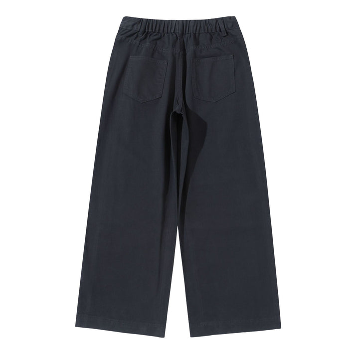 Damen High‑Waist Culotte‑Hose aus Baumwoll‑Twill mit durchgehender Mittelnaht Drune