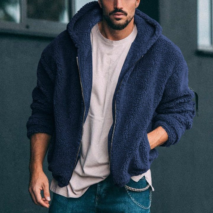 Herren kuschelige Fleecejacke mit hochwertiger Innenfütterung und praktischem Reißverschluss Drune