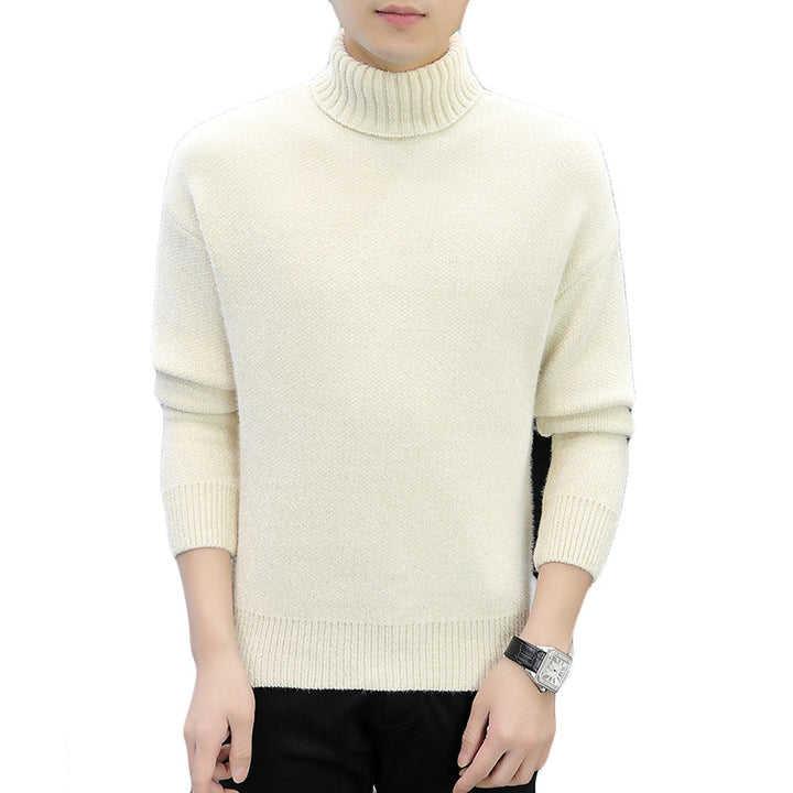 Herren Rollkragenpullover aus Bouclé-Feinstrick mit gerippten Bündchen Drune