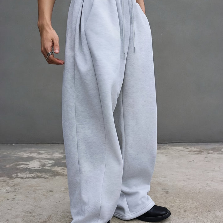 Herren Weite Baggy-Jogginghose mit elastischem Bund, Tunnelzug & extra langem Bein Drune