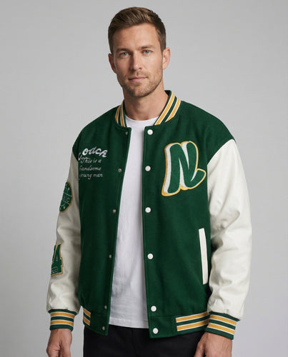 Herren Collegejacke mit Klassischen Details Drune