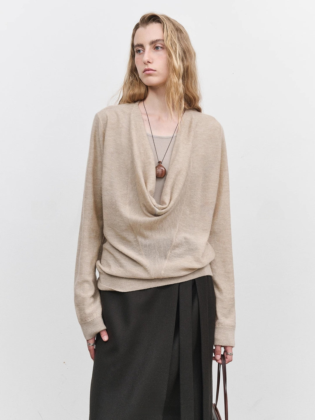 Damen lässiger Rollkragenpullover aus hochwertigem Feinstrick Drune
