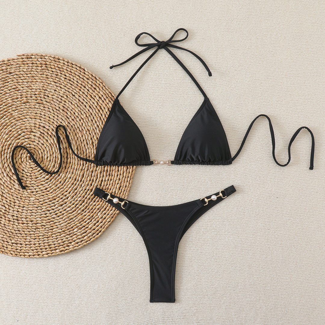 Damen Triangel-Bikini-Set mit modischen Details Drune