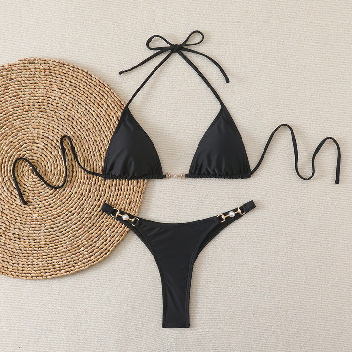 Damen Triangel-Bikini-Set mit modischen Details Drune