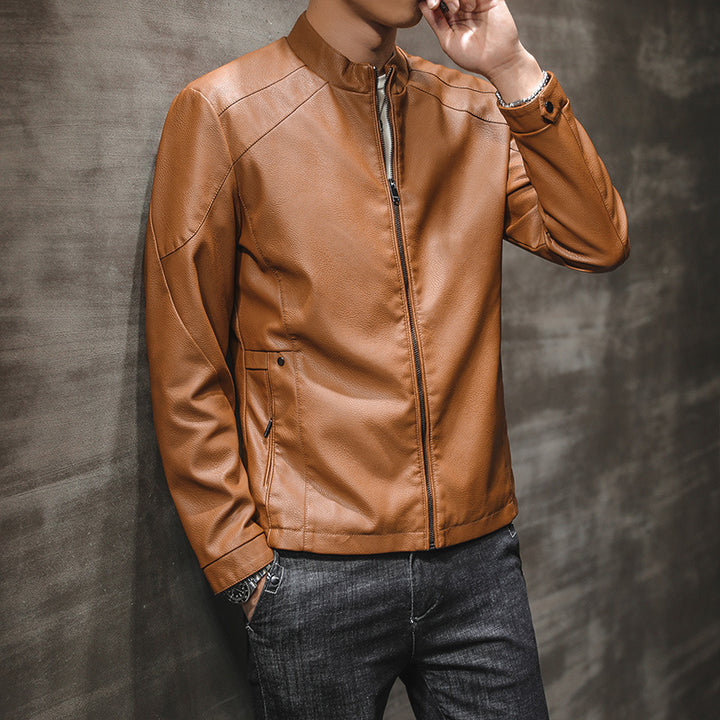 Herren Stylische Lederjacke Drune
