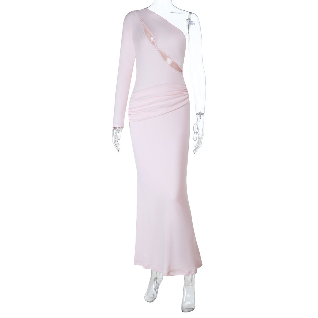 Damen Elegantes Maxikleid mit asymmetrischem Schnitt und raffiniertem Cut-Out Drune