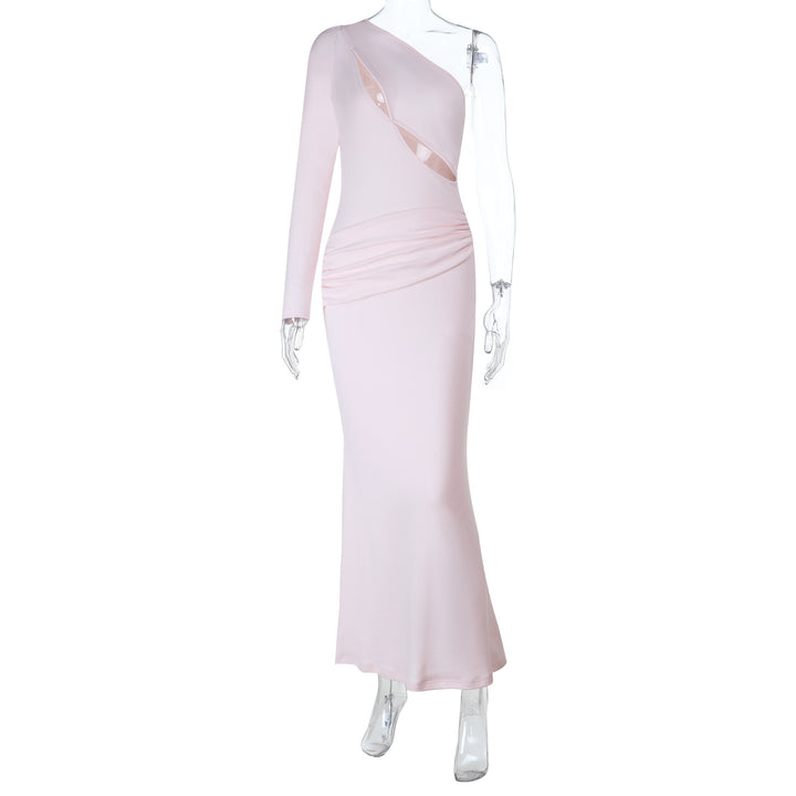 Damen Elegantes Maxikleid mit asymmetrischem Schnitt und raffiniertem Cut-Out Drune