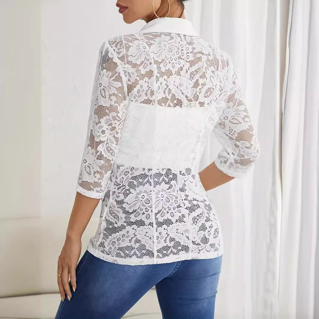 Drune | Spitzenbesatz Kleine Blazer-Oberteil