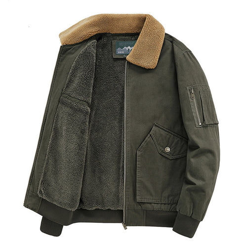 Herren Aviator-Blouson mit Sherpa-Kragen und Thermo-Teddyfutter Drune