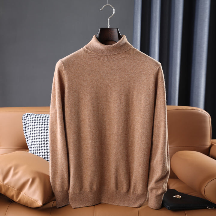 Herren Feiner Rollkragenpullover in schlanker Minimal‑Silhouette aus Woll‑Kaschmir‑Mix Drune