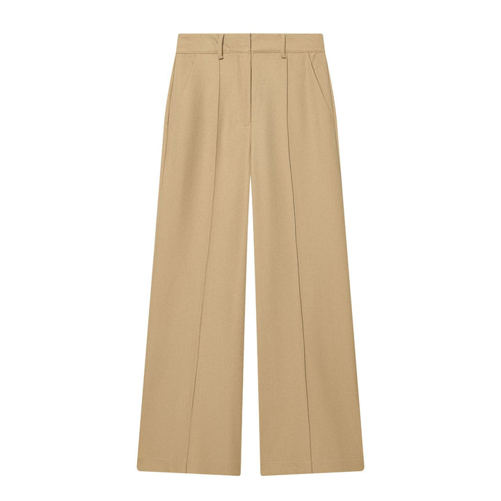 Damen nan elegante Highwaist-Hose mit Bügelfalte, verdeckter Hakenleiste und weitem Culotte-Schnitt Drune