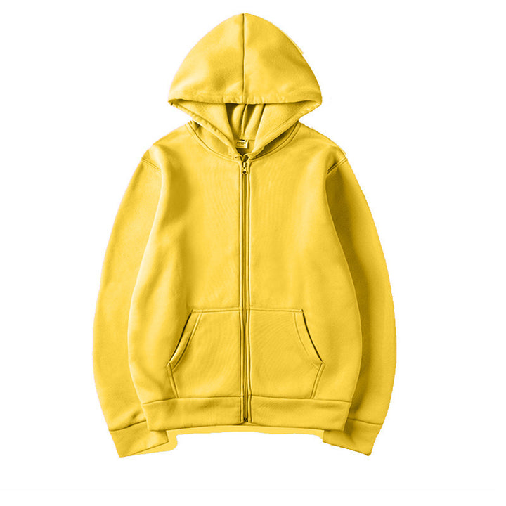 Damen Sportlicher Kapuzenpullover mit durchgehendem Reißverschluss und Tasche Drune